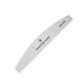 Lima media luna profesional grano 100/180 para dar forma precisa y suavizar uñas de gel y acrílico con control