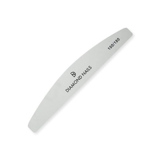 Lima media luna profesional grano 100/180 para dar forma precisa y suavizar uñas de gel y acrílico con control