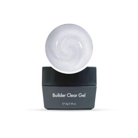 Builder gel clear para construcción de uñas resistentes con acabado transparente y brillante 5g