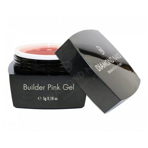 Builder gel rosa para construcción de uñas resistentes con acabado natural y uniforme 5g