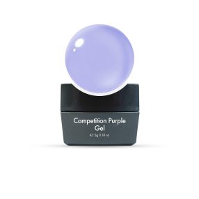Gel competición púrpura para construcción de uñas resistentes con acabado profesional y uniforme