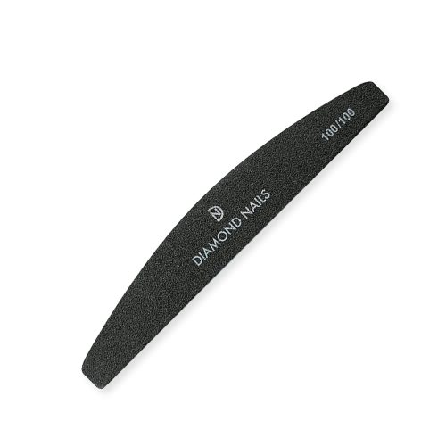 Lima curva negra 100/100 ideal para dar forma inicial y reducir grosor en uñas artificiales de manera eficiente