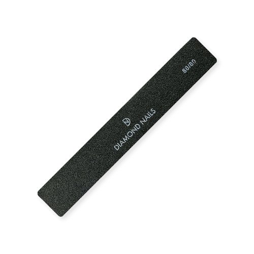Lima recta negra 80/80 ideal para limado intensivo y reducción de grosor en uñas artificiales resistentes