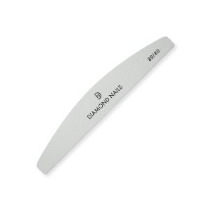Lima curva blanca 80/80 ideal para trabajos intensivos de limado y reducción de grosor en uñas artificiales