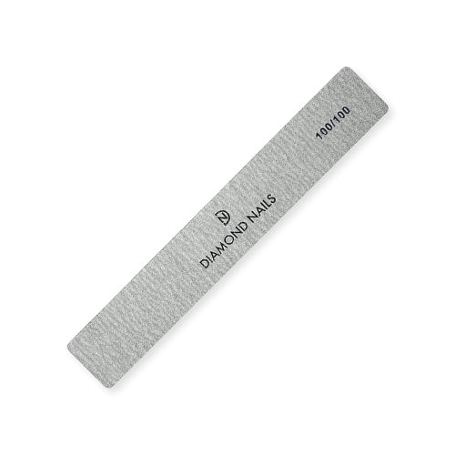 Lima rectangular gris grano 100/100 para limado fuerte y controlado en uñas de gel y acrílico con alta precisión