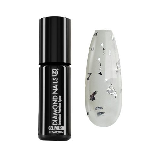 Diamond Nails Gel Esmalte DN111 - Virutas de Plata 7ml Fragmentos de Luz