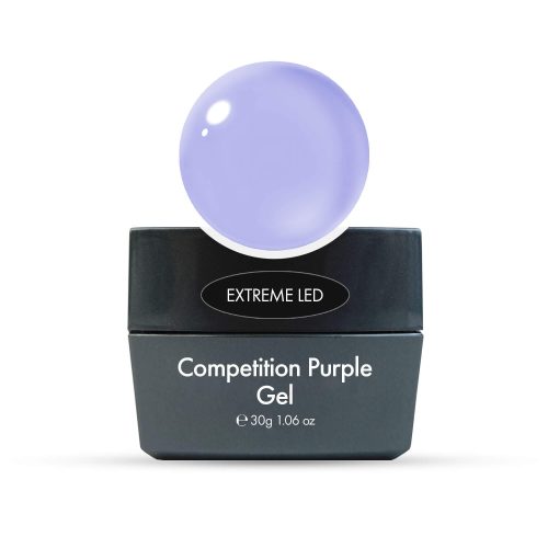 Gel Extreme LED competición púrpura para uñas resistentes con curado rápido y acabado uniforme