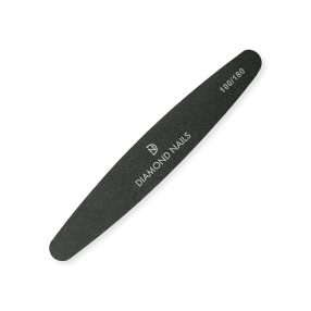 Lima ovalada negra grano 100/180 para dar forma precisa y suavizar uñas de gel y acrílico con acabado uniforme