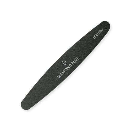 Lima ovalada negra grano 100/180 para dar forma precisa y suavizar uñas de gel y acrílico con acabado uniforme
