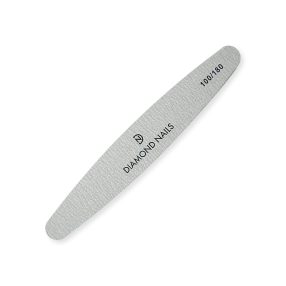 Lima ovalada gris grano 100/180 para dar forma precisa y suavizar uñas de gel y acrílico con acabado uniforme
