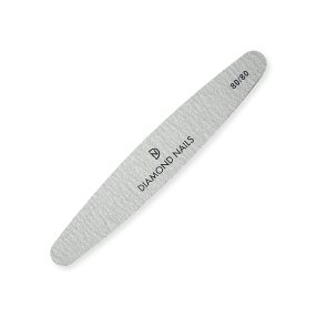 Lima oval gris 80/80 ideal para limado intensivo y reducción de grosor en uñas artificiales resistentes