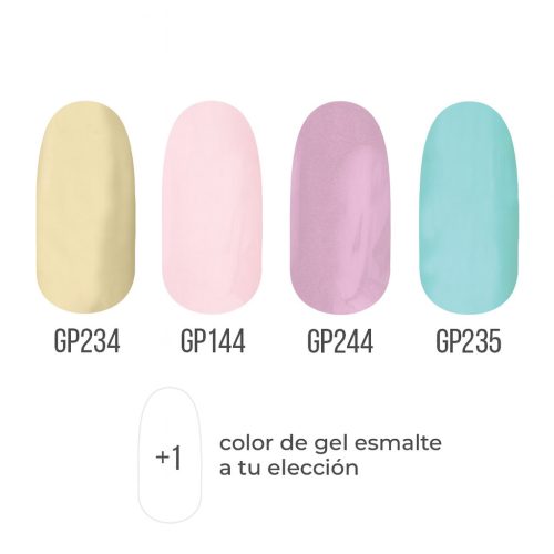 Set Gel Esmalte Spring Colors I con colores primaverales para uñas frescas y elegantes