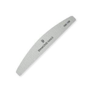 Lima media luna gris grano 100/150 para limado controlado y acabado suave en uñas de gel y acrílico