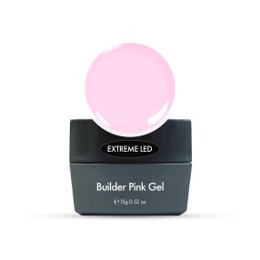 Gel constructor Extreme Builder rosa para uñas fuertes con acabado natural y larga duración