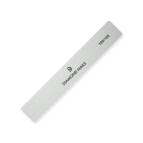 Lima rectangular blanca grano 100/100 para limado fuerte y controlado en uñas de gel y acrílico con alta precisión