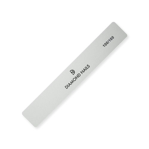 Lima rectangular blanca grano 100/100 para limado fuerte y controlado en uñas de gel y acrílico con alta precisión