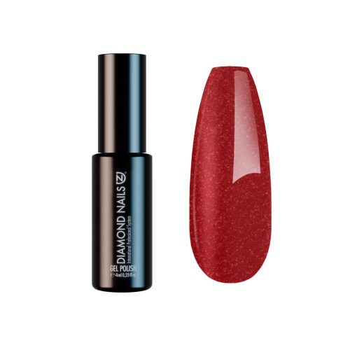 Diamond Nails Gel Esmalte Semipermanente – Rojo Sangría Metálico – DN166 – 4ml – HEMA Free