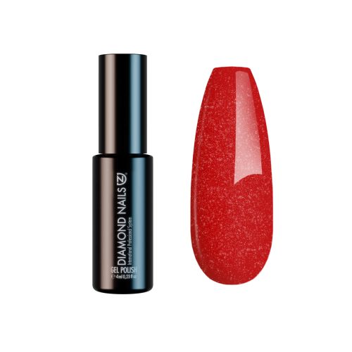 Diamond Nails Gel Esmalte Semipermanente – Rojo con Destellos – DN136 – 4ml – HEMA Free