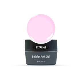 Gel constructor Extreme Builder rosa para uñas resistentes con acabado natural y uniforme