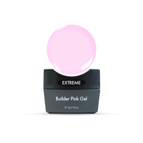 Gel constructor Extreme Builder rosa para uñas resistentes con acabado natural y uniforme