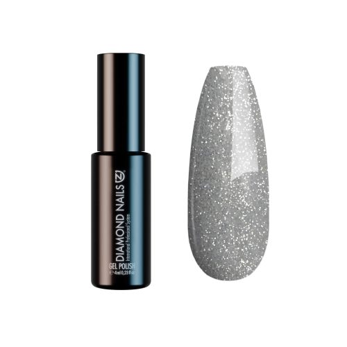 Diamond Nails Gel Esmalte Semipermanente – Plata Brillante – DN105 – 4ml – HEMA Free