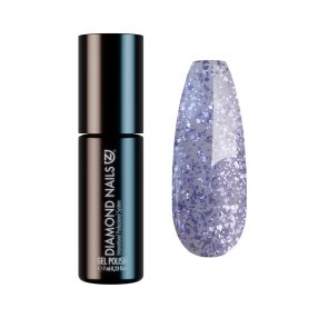 Diamond Nails Gel Esmalte Semipermanente – Lavanda con Purpurina Plateada – DN230 – 7ml – HEMA Free
