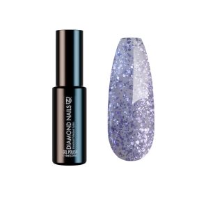 Diamond Nails Gel Esmalte Semipermanente – Lavanda con Purpurina Plateada – DN230 – 4ml – HEMA Free