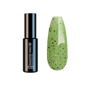 Diamond Nails Gel Esmalte Semipermanente – Verde Vivo con Purpurina Dorada – DN233 – 4ml – HEMA Free