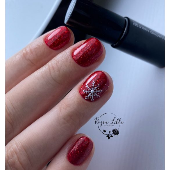 Gel Esmalte 255 - Christmas Red (brillos pequeños)