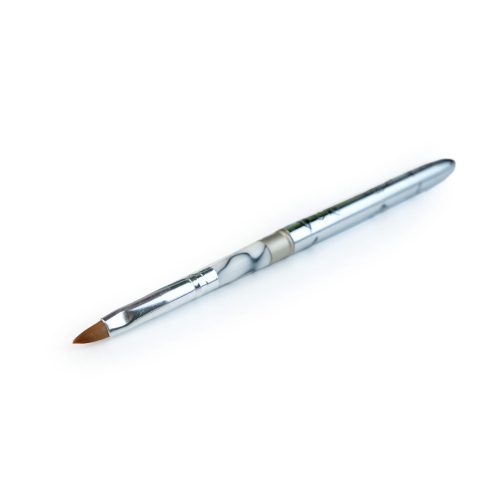 Diamond Nails Pincel Constructor con Tapa Metálica Floral #4 (Plata)