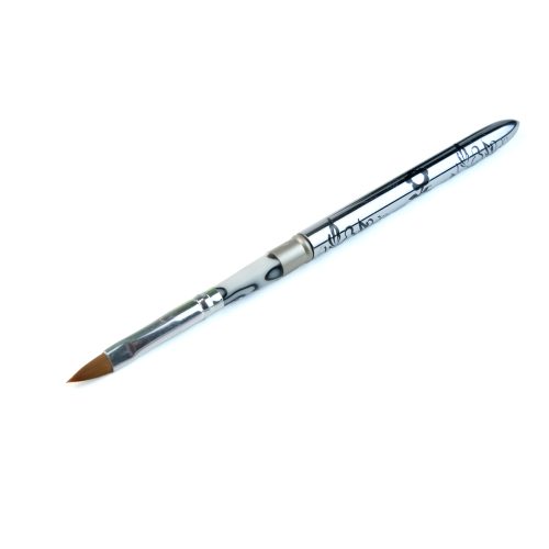 Diamond Nails Pincel Constructor con Tapa Metálica Floral #6 (Plata)
