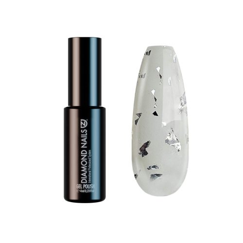 Diamond Nails Gel Esmalte DN111 - Virutas de Plata 4ml Fragmentos de Luz