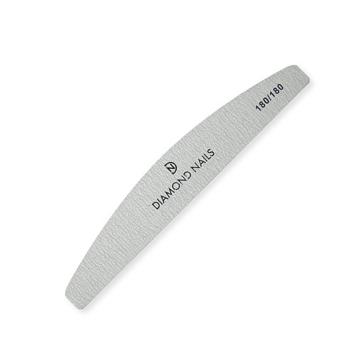Lima curva gris 180/180 ideal para suavizar bordes y perfeccionar la superficie de la uña sin dañarla