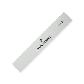 Lima rectangular blanca grano 100/150 para limado controlado y acabado suave en uñas de gel y acrílico
