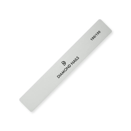 Lima rectangular blanca grano 100/150 para limado controlado y acabado suave en uñas de gel y acrílico