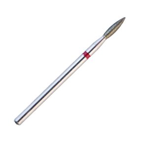 Fresa de diamante small flame para manicura rusa, diseñada para levantar y limpiar la cutícula con máxima precisión, permitiendo un trabajo detallado sin dañar la uña natural