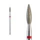 Fresa de diamante small flame para manicura rusa, diseñada para levantar y limpiar la cutícula con máxima precisión, permitiendo un trabajo detallado sin dañar la uña natural