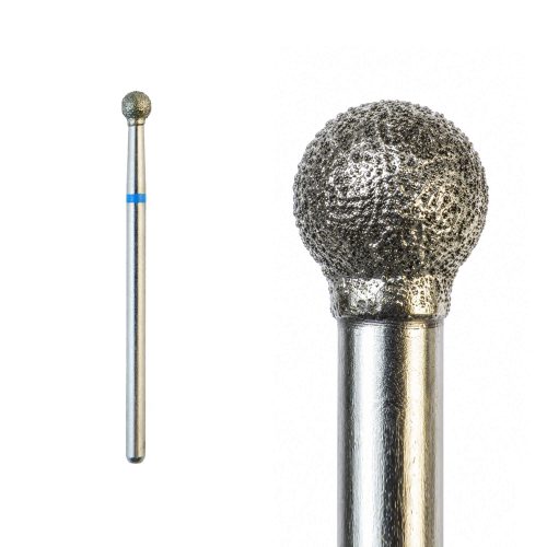 Fresa de diamante en bola para torno de uñas, ideal para la limpieza suave de la cutícula y la eliminación de piel muerta, garantizando un acabado preciso y seguro en manicura rusa