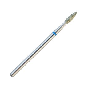 Fresa de diamante small flame para torno de uñas, diseñada para levantar y limpiar la cutícula con máxima precisión, permitiendo un trabajo detallado y seguro en manicura rusa