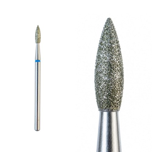 Fresa de diamante small flame para torno de uñas, diseñada para levantar y limpiar la cutícula con máxima precisión, permitiendo un trabajo detallado y seguro en manicura rusa