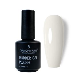 Gel esmalte Rubber Base Angel White blanco 15ml para fortalecer uñas con acabado natural
