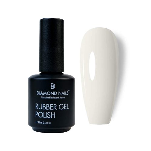 Gel esmalte Rubber Base Angel White blanco 15ml para fortalecer uñas con acabado natural