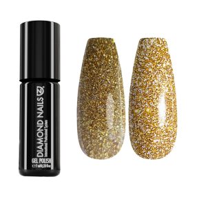 Diamond Nails Gel Esmalte – MAGIC01 – Reflectante, Flash 7ml (Oro Intenso)