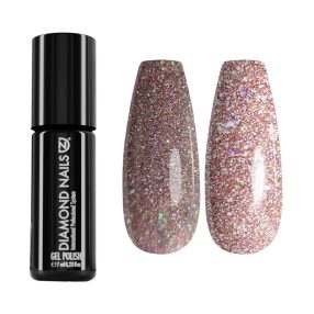 Gel esmalte reflectante MAGIC03 color champán con efecto flash brillante para uñas elegantes y luminosas
