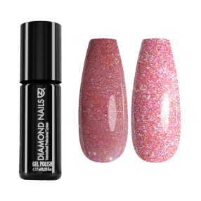 Gel esmalte reflectante MAGIC04 rosa claro con efecto flash brillante para uñas elegantes y modernas