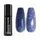 Gel esmalte reflectante MAGIC07 azul intenso con efecto flash brillante para uñas modernas y elegantes