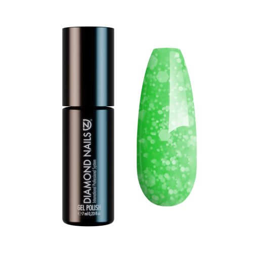 Diamond Nails Gel Esmalte Semipermanente – Amarillo Fiesta con Partículas – DN296 – 7ml – HEMA Free