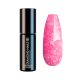 Gel esmalte semipermanente rosa fiesta con partículas brillantes para uñas glamorosas