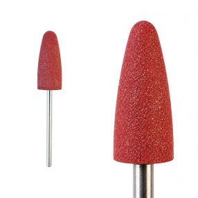 Pulidor de silicona con punta redondeada rosa para torno de uñas, diseñado para alisar y aportar brillo natural a la superficie sin dañar la uña