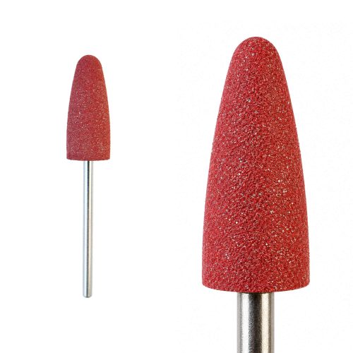 Pulidor de silicona con punta redondeada rosa para torno de uñas, diseñado para alisar y aportar brillo natural a la superficie sin dañar la uña